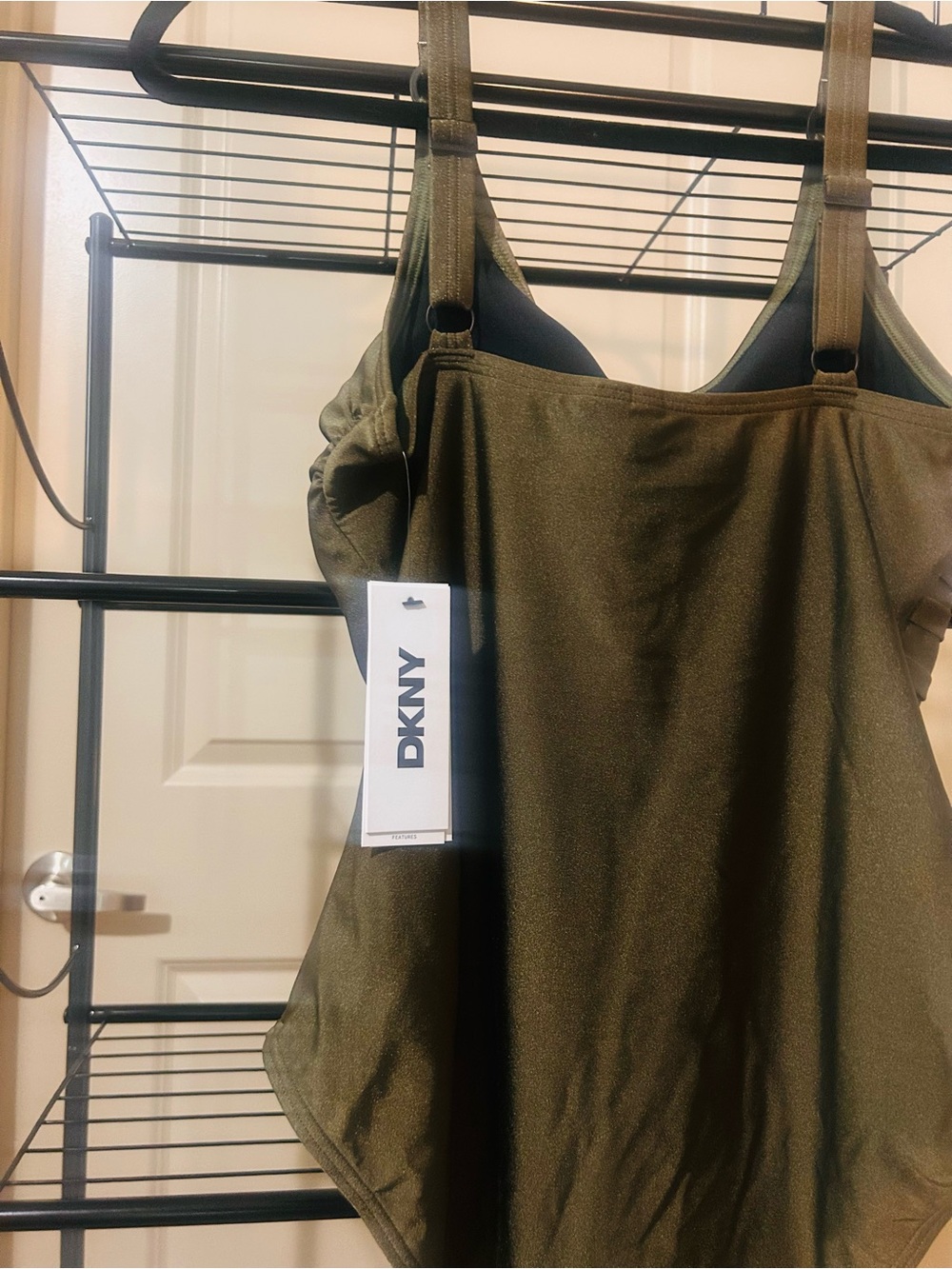 Nordstrom Olive Green One-Piece Swimsuit - Picture 3 of 5